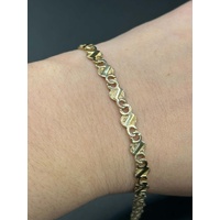 Ladies 9ct Yellow Gold Fancy Link Bracelet