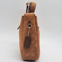 Coach Hadley Mini Crossbody Bag Signature Suede Leather CCE16 Caramel Brown