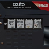Ozito 100A Gasless Inverter MIG Welder IMW-100 240V Flux Core
