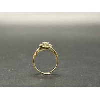 Ladies 9ct Yellow Gold Natural Diamond Ring
