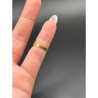 Unisex 22ct Yellow Gold Pattern Ring
