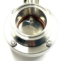 2" SS304 Stainless Steel 3 Position Pull Handle Butterfly Valve Tri Clamp Sanitary 64 Gauge