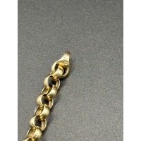 Ladies 9ct Yellow Gold Belcher Link Bracelet