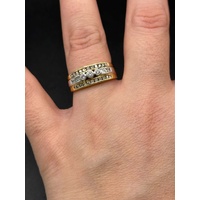 Ladies 18ct Two Tone Gold Diamond Ring