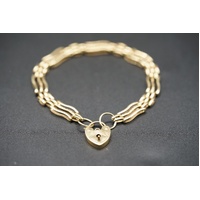 Ladies 9ct Yellow Gold Fancy Link Bracelet