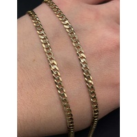 Unisex 9ct Yellow Gold Curb Link Necklace