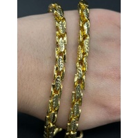Mens 15ct Yellow Gold Fancy Link Necklace