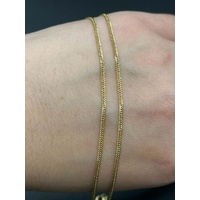 Unisex 18ct Yellow Gold Tight Curb Link Necklace