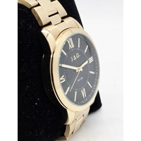 JAG J2156A Mens Analogue Quartz Watch Gold Tone Black Dial WR 50M