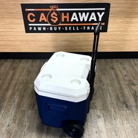 Esky 52L Wheeled Cooler Blue White Ice Box Camping Heavy Duty 1381611