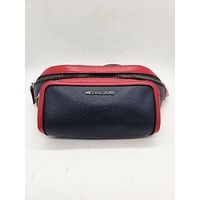 Michael Kors Pebbled Leather Sling Belt Bag Red Navy Blue Bum Bag