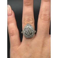 Ladies 10ct White Gold Diamond Cluster Multi-Halo Ring