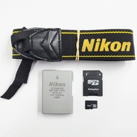 Nikon D5500 24.2MP DSLR Camera Body Only Black Low Shutter 6200 W/ Battery Strap