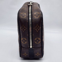 Louis Vuitton Monogram Trousse De Toilette Brown Canvas Cosmetic Bag + COA