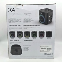 BlueAnt X4-BK 50W Portable Bluetooth Party Speaker Black with Microphone