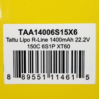 TATTU R-Line Version 5.0 1400mAh 22.2V 150C 6S LiPo Battery