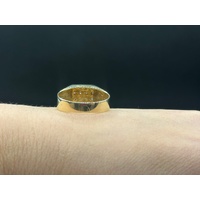 Mens 9ct Yellow Gold Diamond Signet Ring