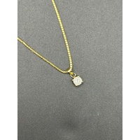 Ladies 18ct Yellow Gold Snake Link Chain with Diamond Pendant