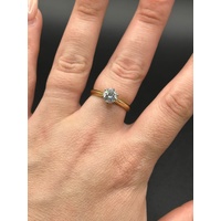 Ladies 18ct Yellow Gold 1.0ct Diamond Solitaire Ring
