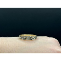 Men’s 10ct Yellow Gold 0.04ct Diamond Vine Pattern Ring