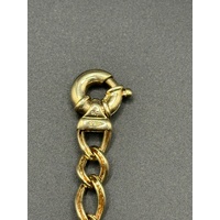Ladies 9ct Yellow Gold Pavé Link Bracelet