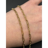 Unisex 18ct Yellow Gold Paperclip Link Chain with Medusa Pendant
