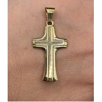 Unisex 18ct Yellow Gold Religious Cross Pendant