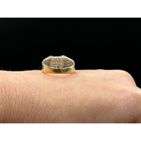 Mens 14ct Yellow Gold Diamond Ring