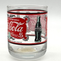 Vintage 1998 Coca-Cola 5c Fountains Bottles Drinking Glass Collectible