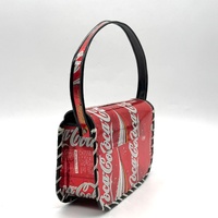 Coca-Cola Handmade Recycled Soda Can Tote Handbag Purse Red Silver