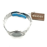 GUCCI 5500M Mens Diamond Date Quartz Watch 38mm Black Dial with Box