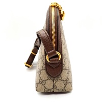 GUCCI Ophidia GG Supreme Canvas Small Dome Shoulder Bag 499621 Brown + COA
