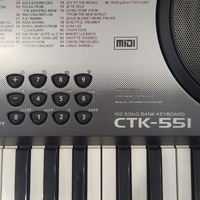 Casio CTK-551 61-Key Touch Responsive Portable Keyboard With Power Supply