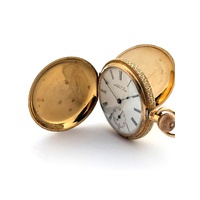 Vintage 18K Gold T.T. Jones Sons Waltham Pocket Watch 1899 Very Rare