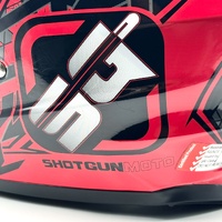 RXT A-727 Shotgun Moto Motocross Helmet Red Black Medium Off-Road MX SG