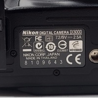 Nikon D3000 10.2MP DSLR Camera Body Only with Battery & Charger
