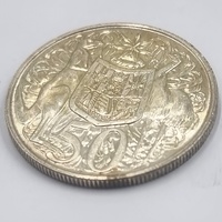 1966 Australian Round 50 Cent Coin 80% Silver Elizabeth II Royal Australian Mint