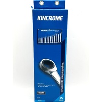 Kincrome K3105 15 Piece Metric Single Way Gear Spanner Set