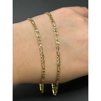 Unisex 9ct Yellow Gold Figaro Link Chain Necklace