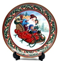Princess House 1998 The Sleigh Ride Porcelain Collector Plate Christmas Decor