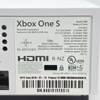 Microsoft Xbox One S 1TB Game Console White 1681 with Controller and Leads