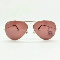Ray-Ban RB3025 Aviator Large Metal Sunglasses Arista Gold Red Lens