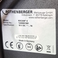 Rothenberger ROCAM 4 Pipe Inspection Camera Reel 18V Battery Charger Kit