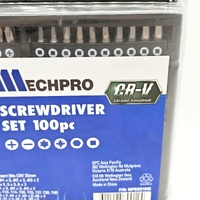 Mechpro MPBSD104K 100 Piece Screwdriver Bit Set CRV Precision Drivers