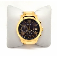 Guess W0668G8 Atlas Gold Stainless Steel Chronograph Black Dial Mens Watch