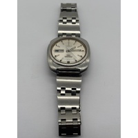 Seiko 5 Actus Vintage Automatic Silver Watch 6119-8430 21 Jewels Mens