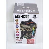Portable Karaoke BT Speakers with Mic HIFI Subwoofer LED Light PA Speaker Camo