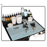 Tattoo Mobile Work Station Table Desk with Adjustable Height Black