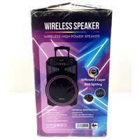 NDR NDR-1211 12 Inch 1200W LED RGB Portable Speaker with Mic and Remote