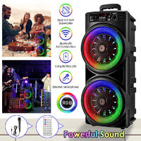 Dual 8.5'' Bluetooth Karaoke Party Speaker & Mic 1 Year Warranty NEW